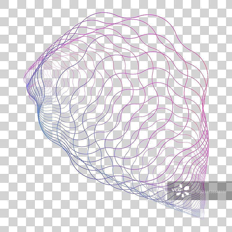 3D网格形状霓虹未来主义物体元素图片素材