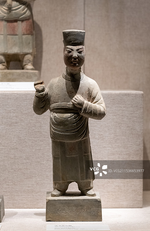 河南郑州河南博物院北宋石俑图片素材