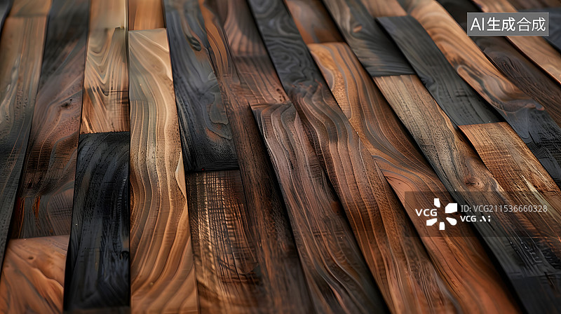 【AI数字艺术】极简直立纹深色木质纹理地板木板图片素材