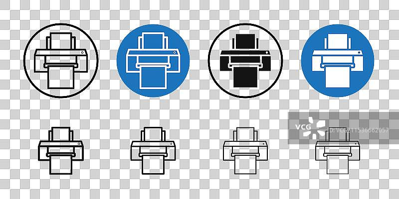 打印图标细线艺术系列图片素材