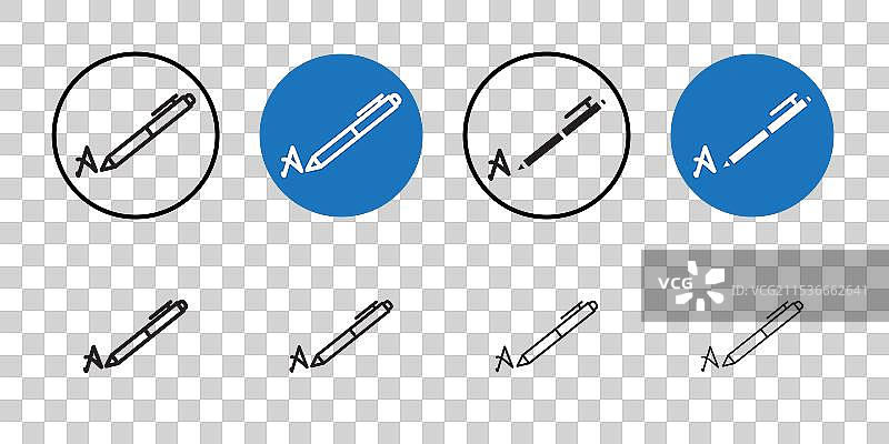 签名图标细线艺术系列图片素材