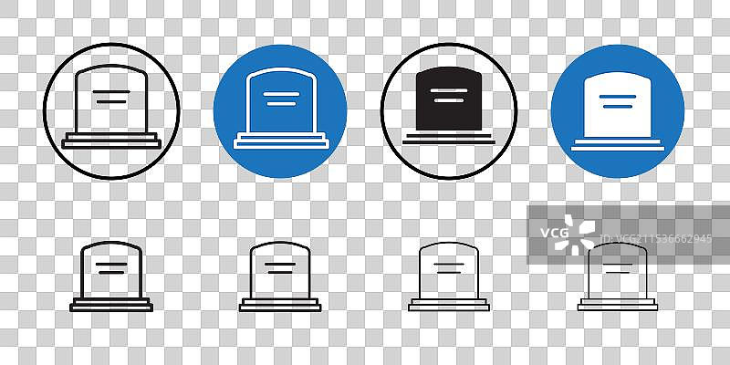 墓碑图标细线艺术系列图片素材