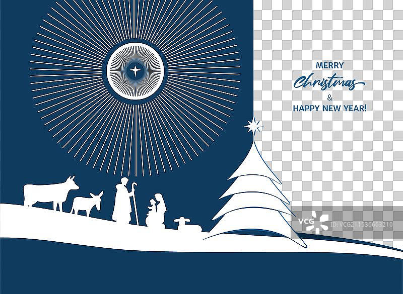 圣诞快乐与新年快乐的贺卡或横幅图片素材