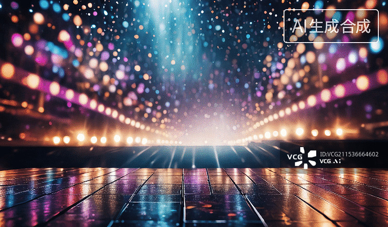【AI数字艺术】星光大道图片素材