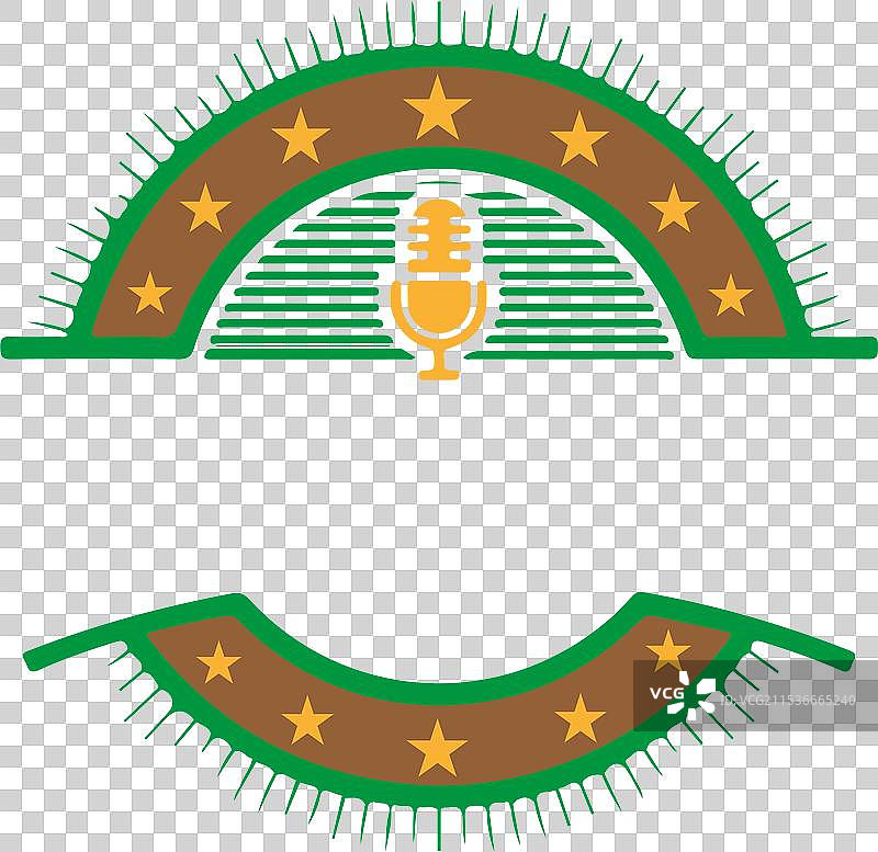 现代扁平风格的麦克风图标图片素材