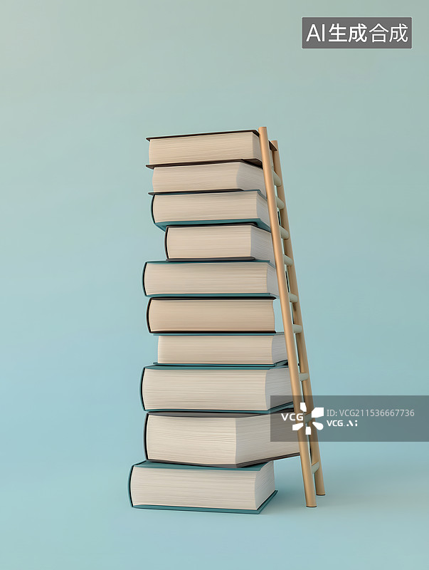 【AI数字艺术】书山有路图片素材