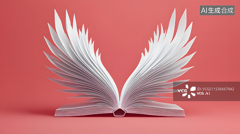 【AI数字艺术】书页幻化，创意绽放图片素材