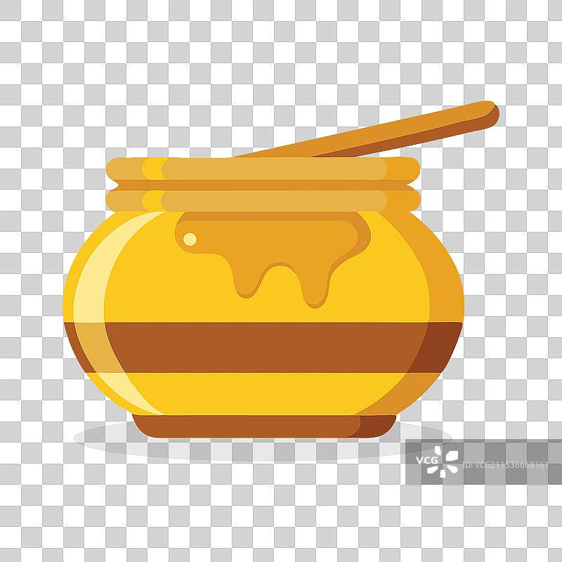 蜂蜜在白色背景上孤立展示图片素材