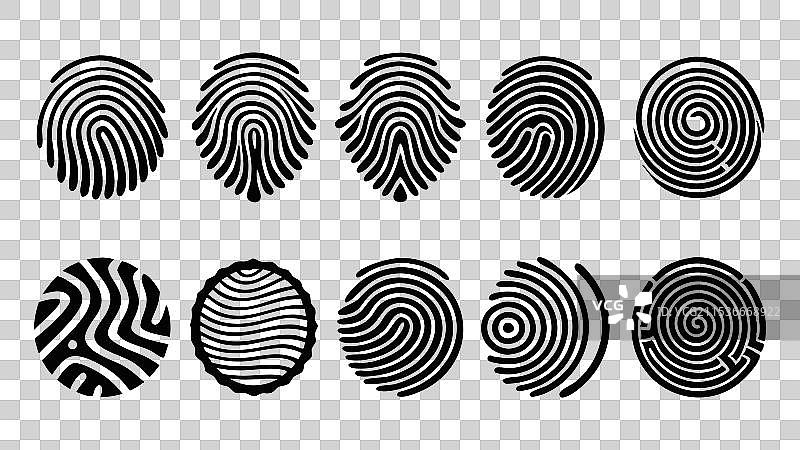 个人身份指纹识别按压指纹图片素材