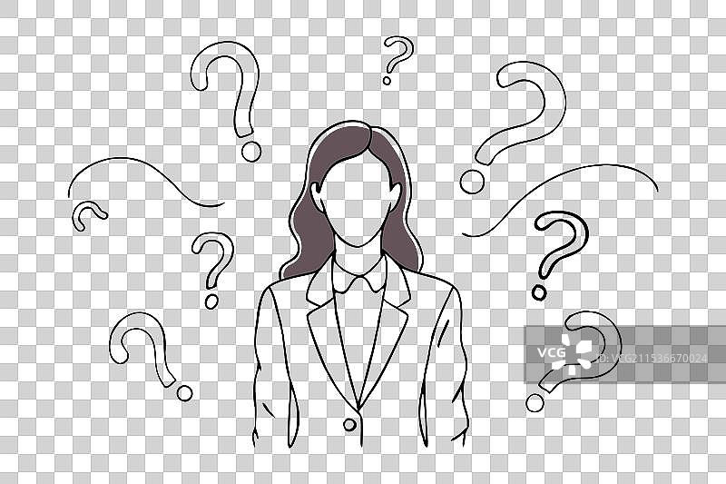 身穿商务套装的女性优雅地站立在图片素材