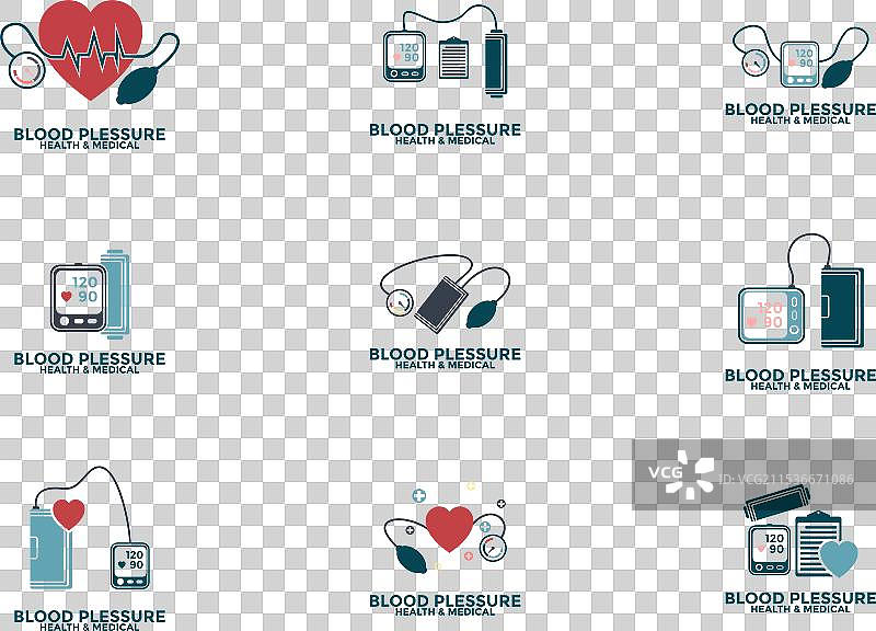 血压标志图标集合图片素材