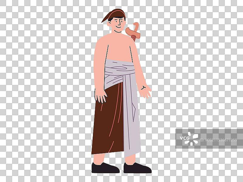 爪哇传统服饰巴萨汉服装图片素材