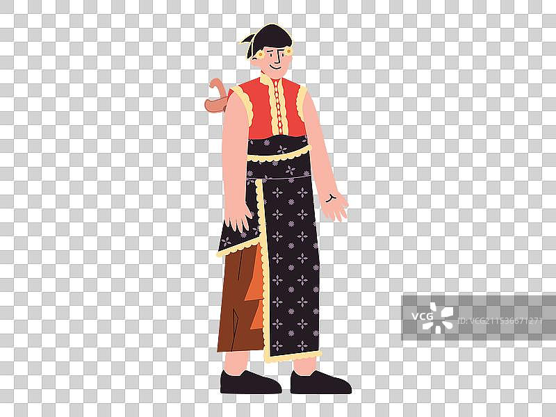 印尼传统服饰：爪哇和巴厘岛服装图片素材