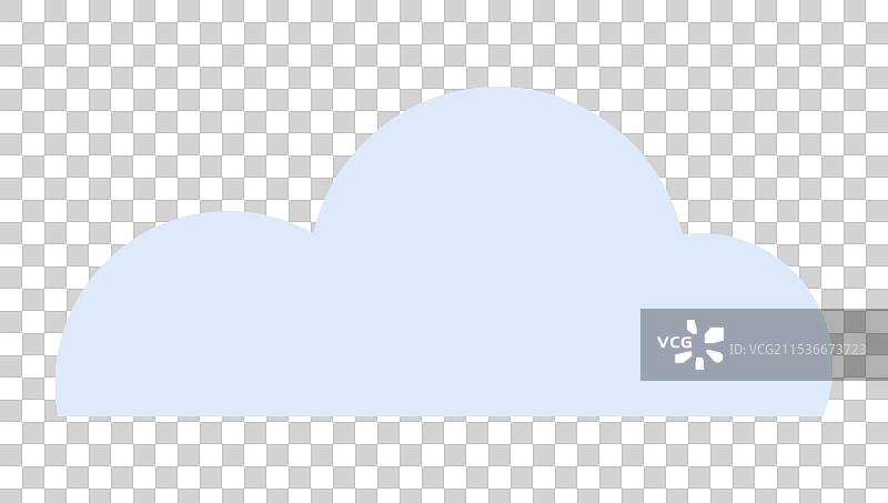 简约风格的简单蓝色云朵形状图片素材