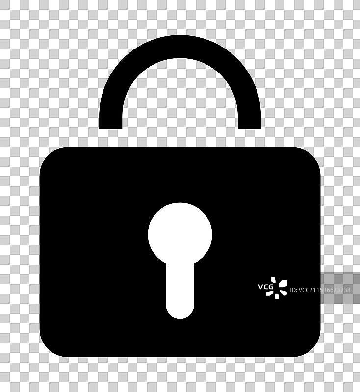 简约的黑色锁的象征意义图片素材