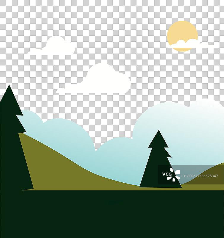 宁静的森林风景场景图片素材