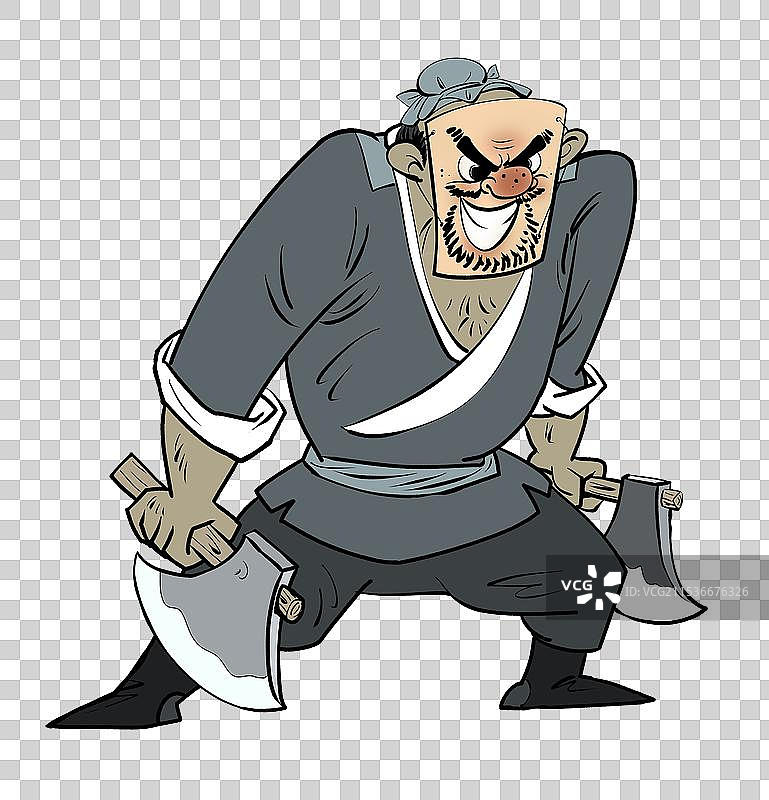 李鬼与李逵水浒传传统典故小说故事人物元素图片素材