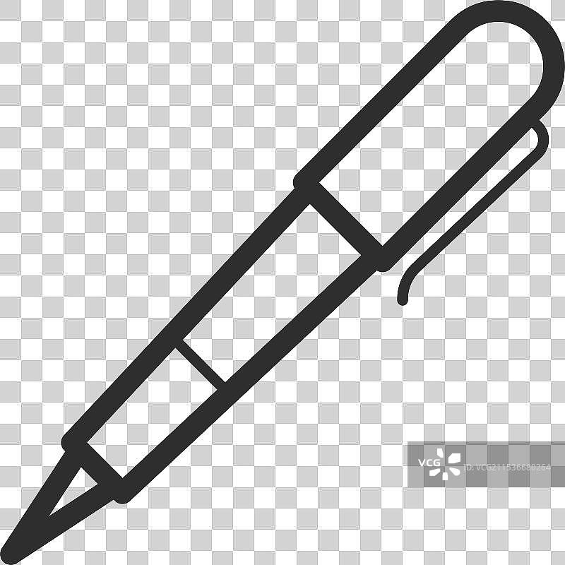 圆珠笔线条图标书写工具符号图片素材