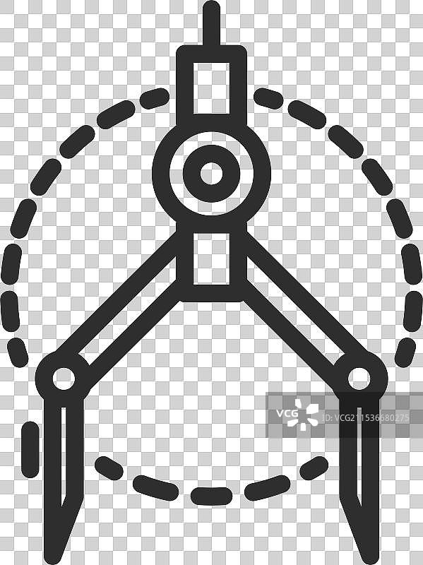 几何符号的圆规线条图标图片素材