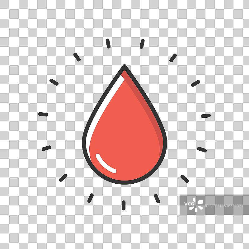 新鲜红色血液图标孤立设计图片素材