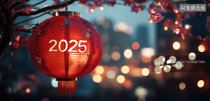 【AI数字艺术】2025年新年灯笼图片素材