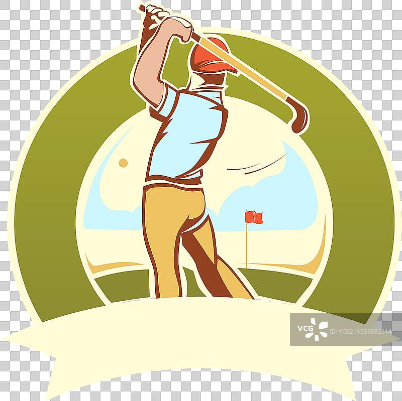 复古风格的高尔夫俱乐部标志运动比赛图片素材