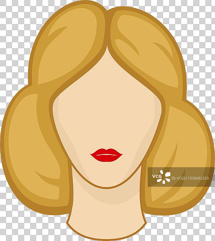 金发女性发型剪发颜色图标图片素材