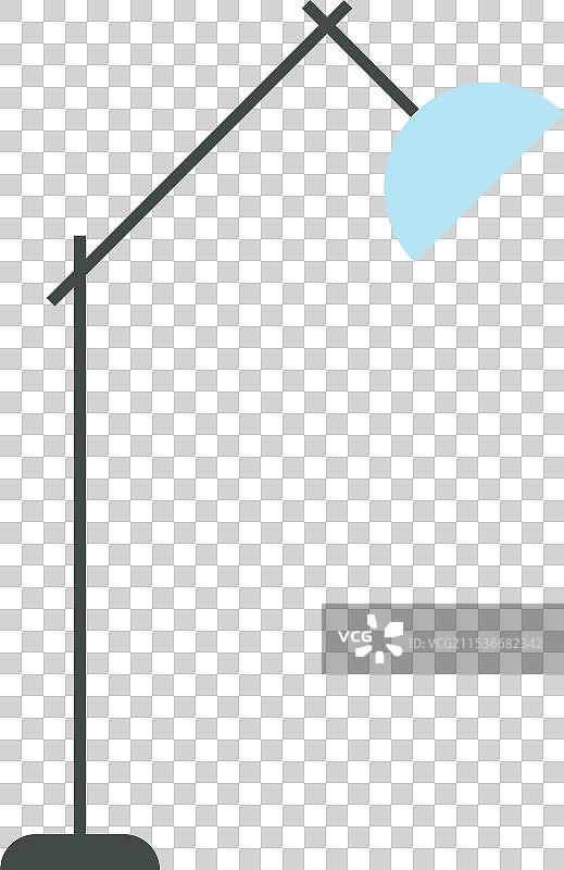 房间灯饰的彩色落地灯图标图片素材