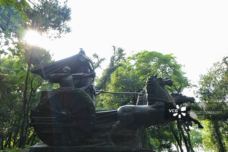 武汉东湖磨山雕像——庄王出征图片素材