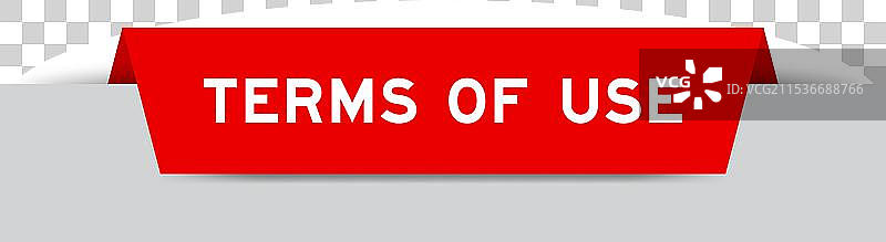 红色插入标签，上面写着“使用条款”图片素材