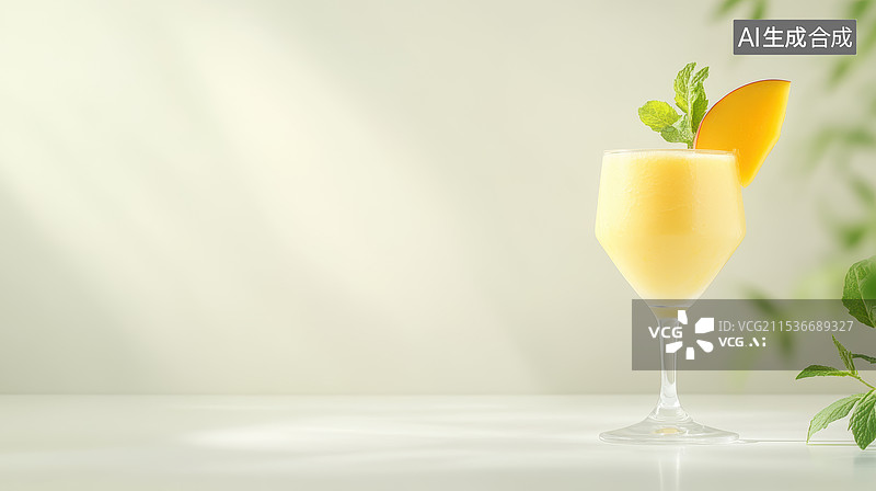 【AI数字艺术】芒果冰沙饮品图片素材