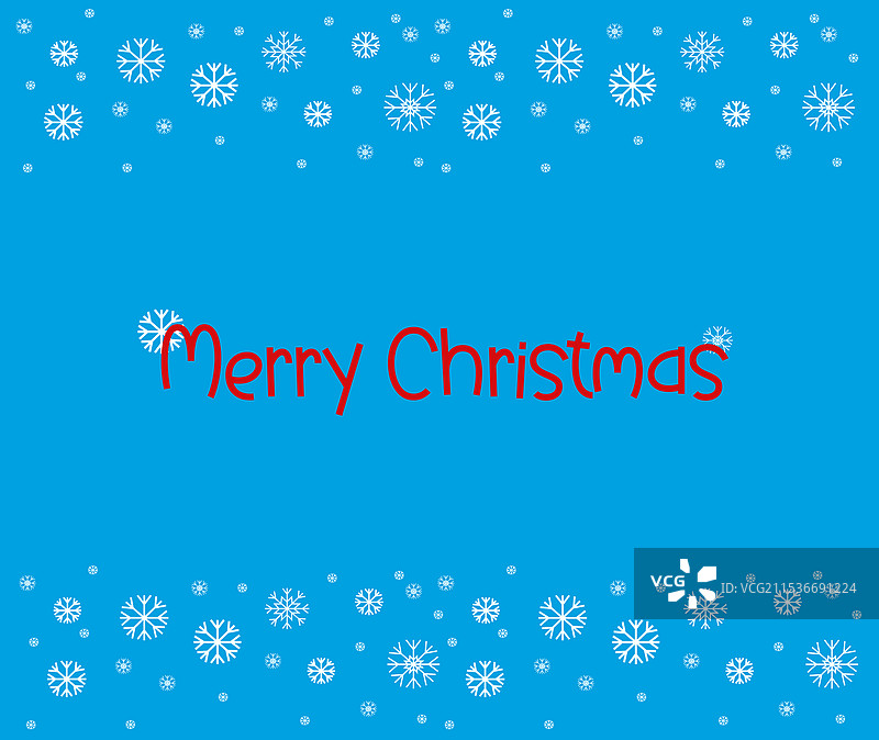 圣诞快乐文字与雪花边框图片素材