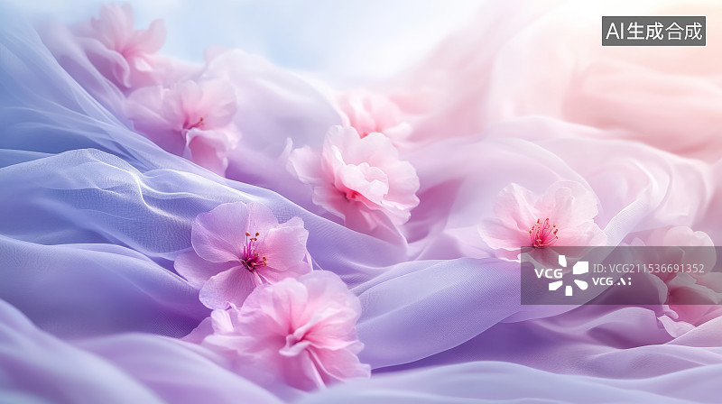 【AI数字艺术】粉色沙漠和花朵图片素材