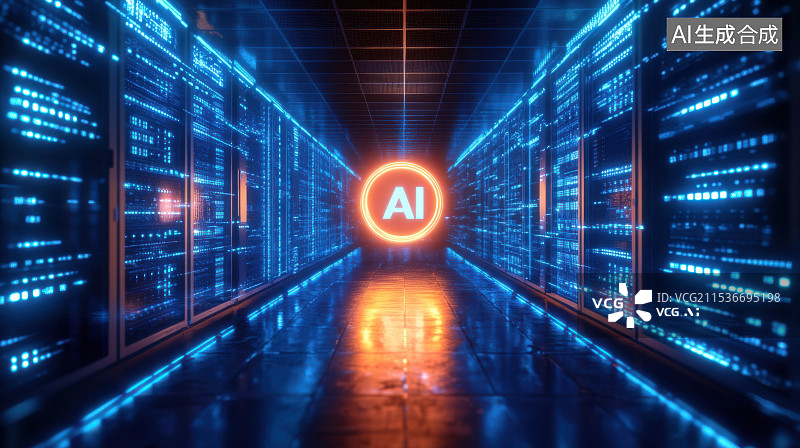 【AI数字艺术】科技AI芯片半导体集成电路芯片图片素材