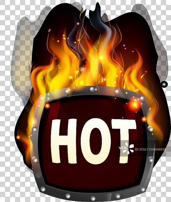 火焰炙热的标志图片素材