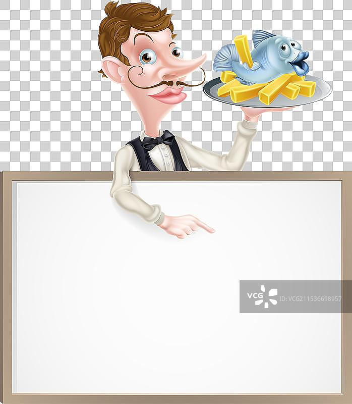 炸鱼薯条餐厅菜单招牌图片素材