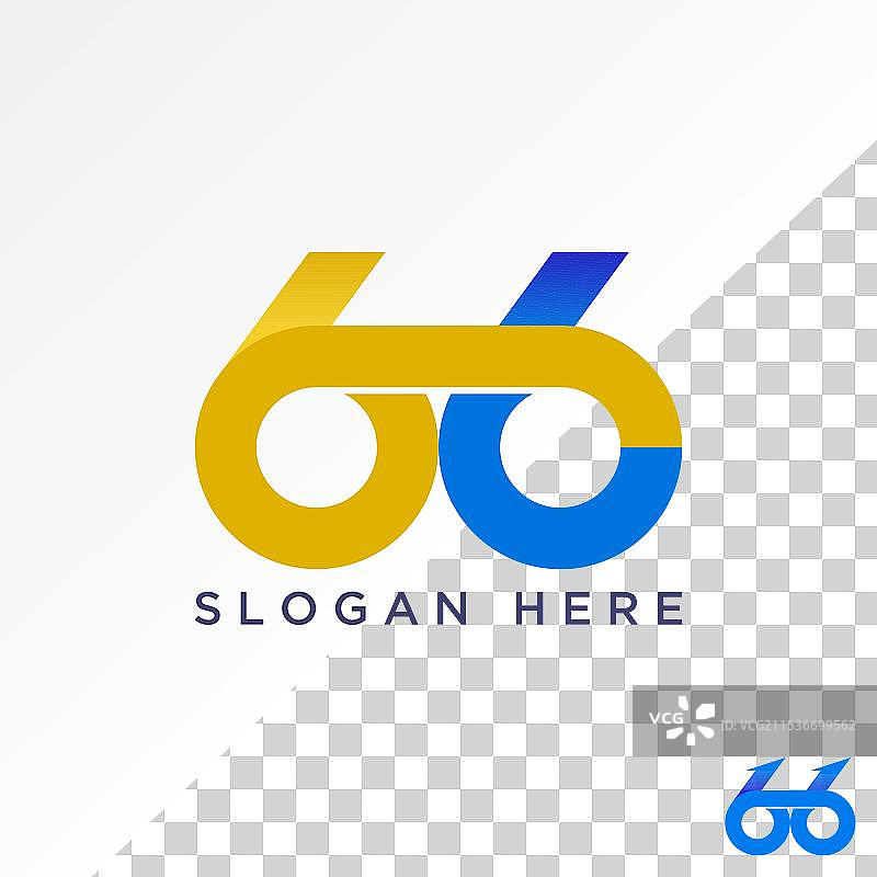 初始数字66运动字体，连接成像眼镜一样图片素材