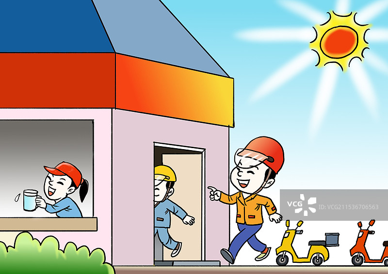 年轻人放下手机、走出工位上社区驿站充电图片素材