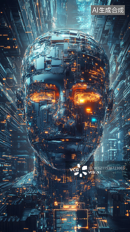 【AI数字艺术】人工智能-脑机接口图片素材