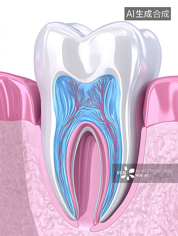 【AI数字艺术】一个孤立牙齿3d模型素材图片图片素材