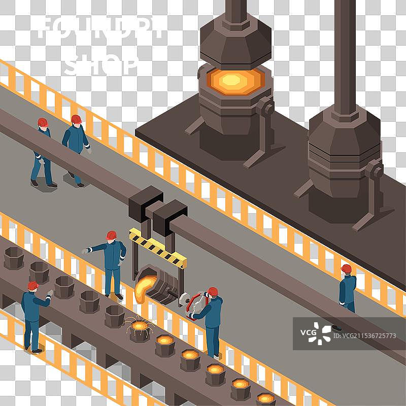 金属工业等距构图图片素材