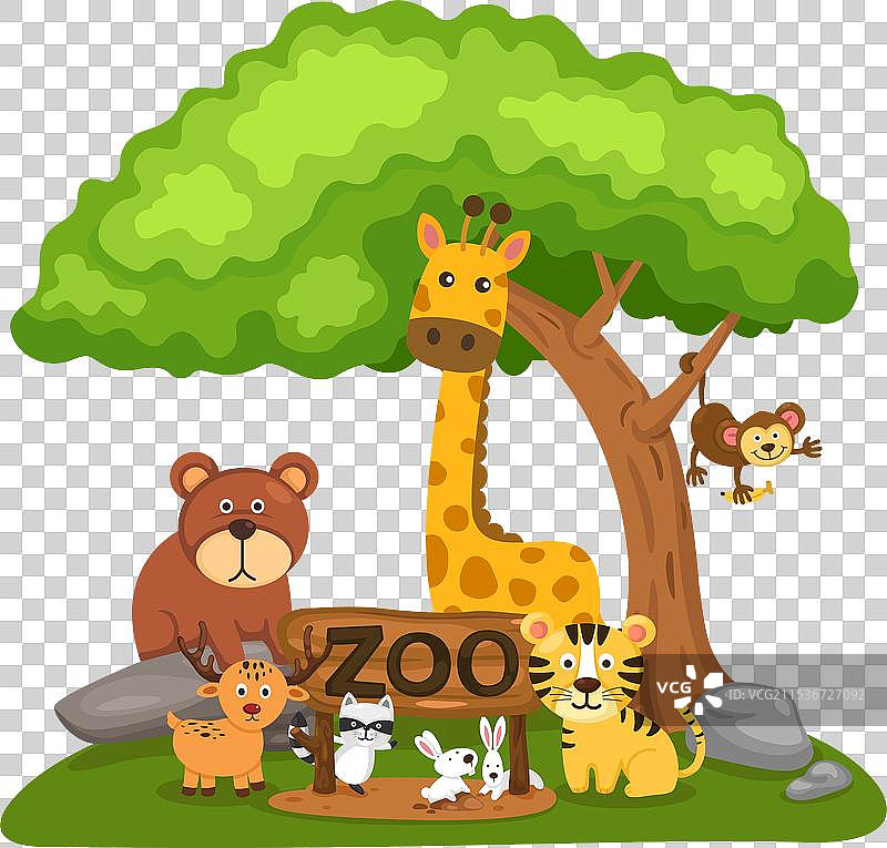 孤立的动物园图片素材