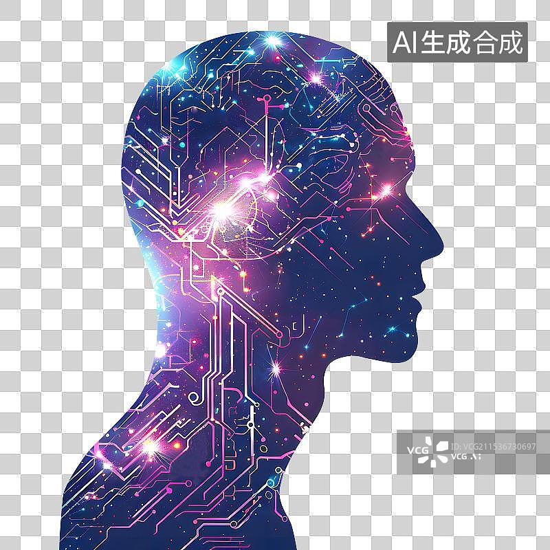 【AI数字艺术】现代化科技 人工智能深度学习 插图插画图片素材