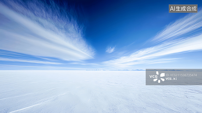 【AI数字艺术】冬天纯净雪地雪景地面背景图片素材