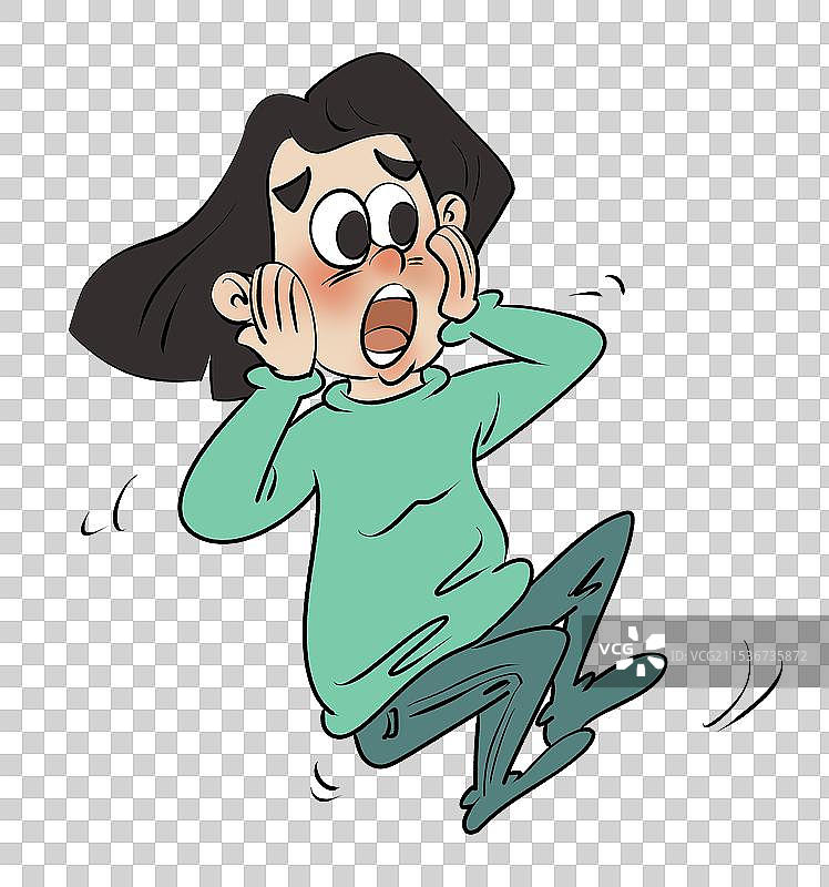 吃惊的女人人物元素图片素材