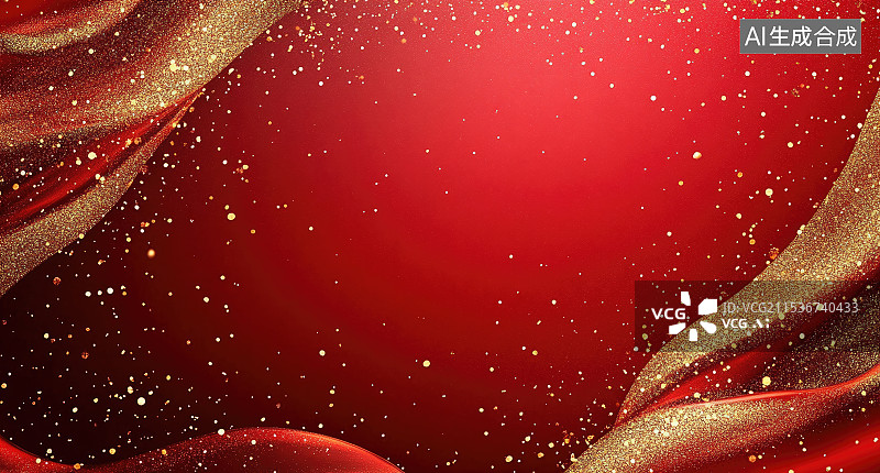 【AI数字艺术】喜庆的纯色简约中国风红色背景图片素材