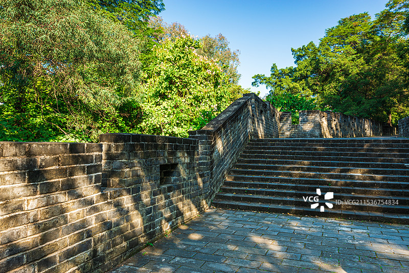 广州越秀公园古城墙，明代建筑，文物，羊城图片素材