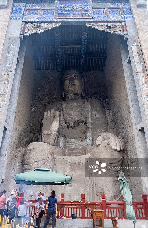 河南鹤壁浚县伾山大佛图片素材