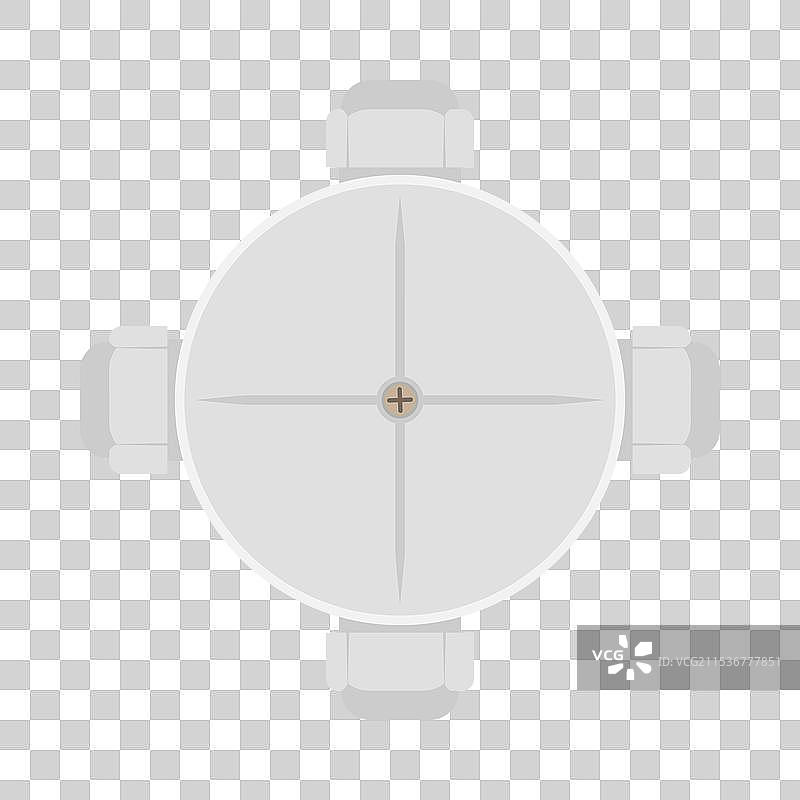 圆形电气接线盒带电缆接头图片素材