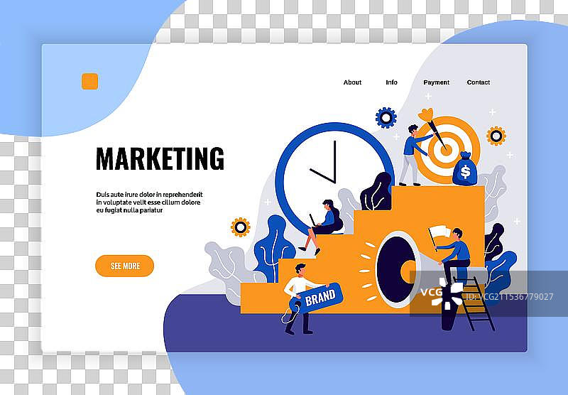 数字营销页面设计图片素材